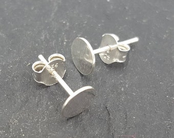 sterling silver 6mm pad studs with scrolls silver earring blanks for glueing cabochons