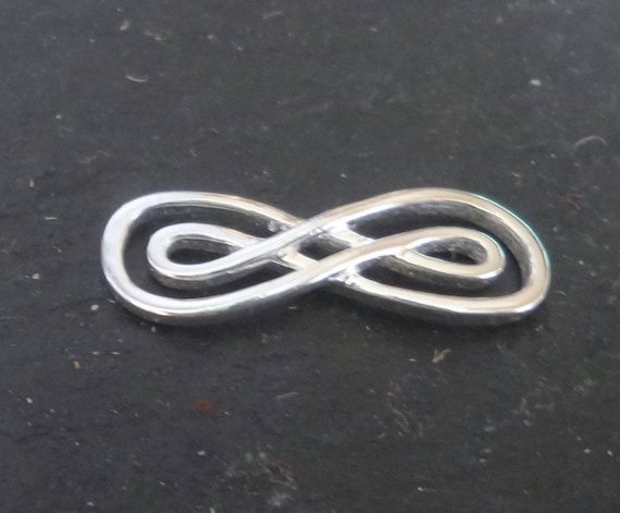small Solid Sterling Silver INFINITY connector silver infinity symbol eternity