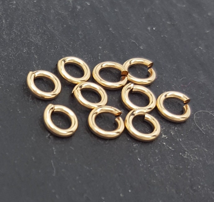 100 Antique Brass Split Ring Findings 6mm Bronze Split Rings for