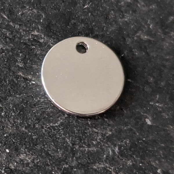 8mm plain sterling silver disc solid silver stampable 8mm round disc charm sterling silver stamping blank silver disc charm