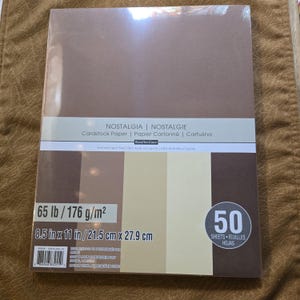 Karton Recollections 8 1/2 x 11 - kolory neutralne - „Nostalgia”