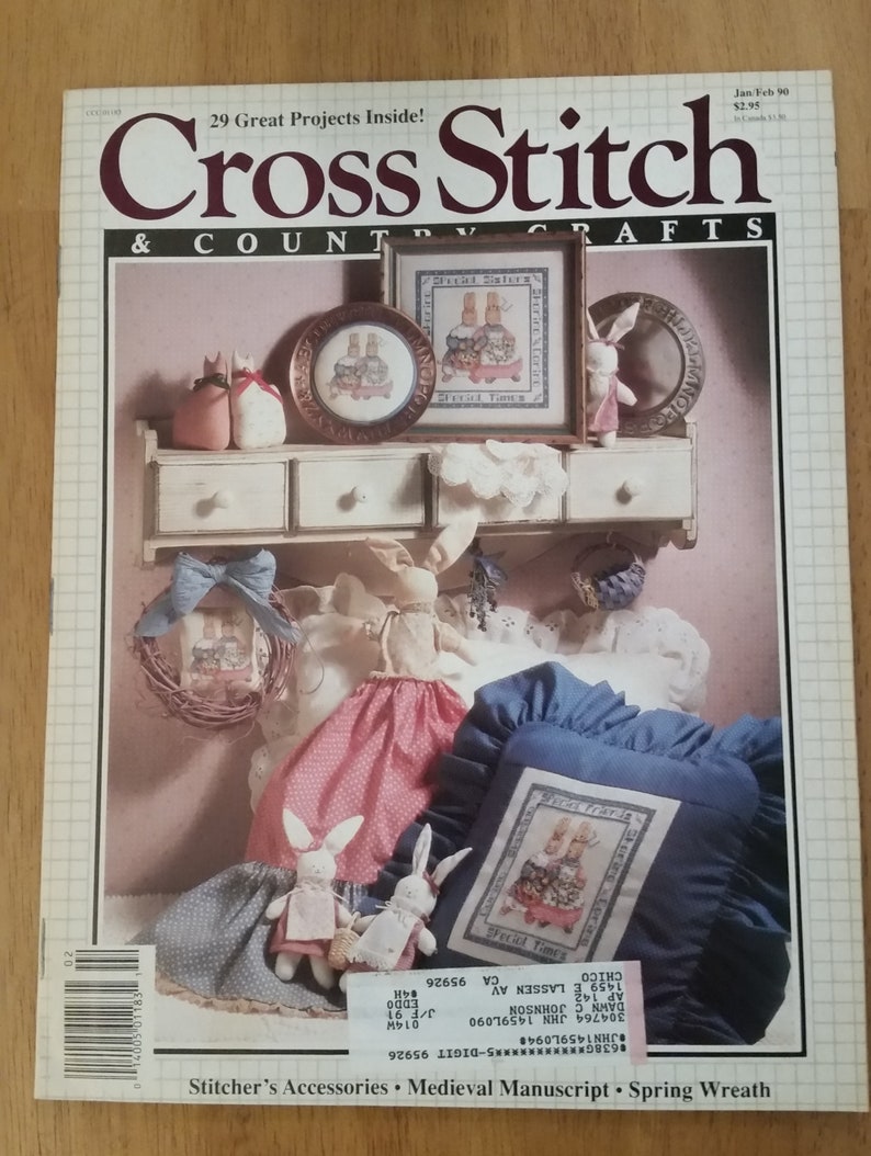 Cross Stitch and Needlework Magazine Januaryfebruary 1990 Etsy