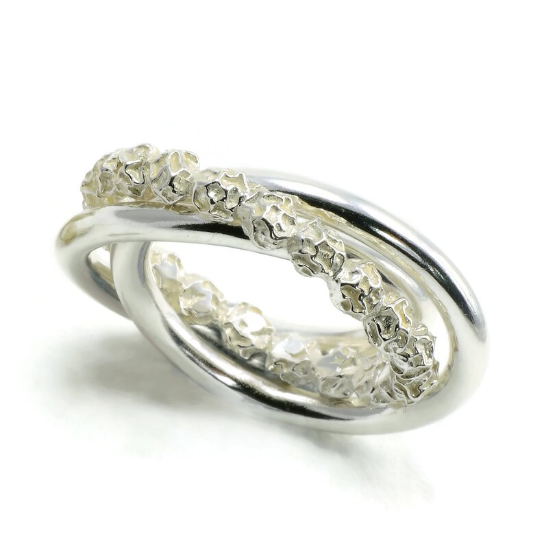 Russian Wedding Ring Sterling Silver Trinity Ring Rolling Etsy