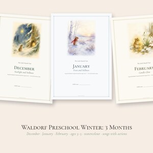 Waldorf Preschool Curriculum Winter Bundle, December January February, Homeschool Ages 3-5 PDF image 2