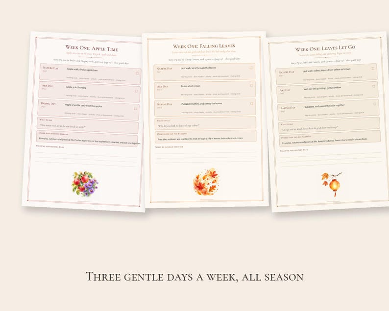 Waldorf Preschool Curriculum Autumn Bundle, September October November, Homeschool Ages 3-5 PDF image 4