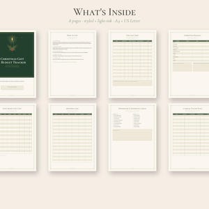 Julklapps- och budgetspårare, avsiktlig julklappsutgiftslogg (PDF) bild 3