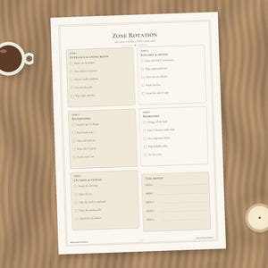 Home Reset Cleaning Planner, Zone-by-Zone Schedule, Family Chore Chart (PDF) image 8