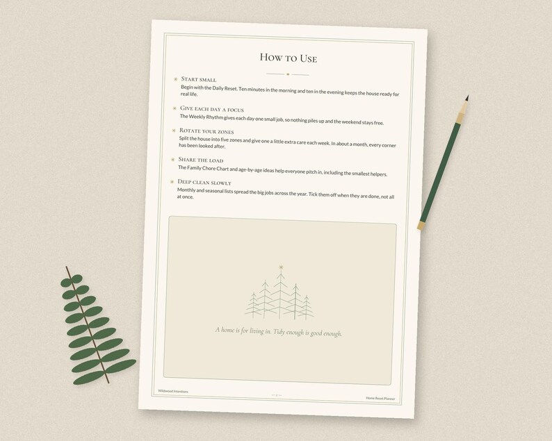 Home Reset Cleaning Planner, Zone-by-Zone Schedule, Family Chore Chart (PDF) image 7