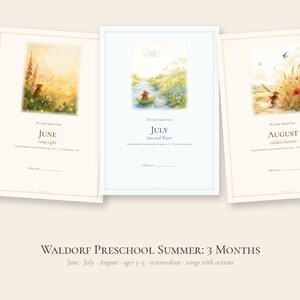 Paquete de verano del currículo preescolar Waldorf, junio, julio y agosto, para educación en casa (edades de 3 a 5 años) (PDF) imagen 2