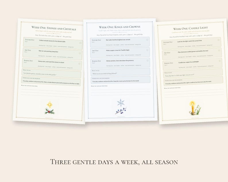 Waldorf Preschool Curriculum Winter Bundle, December January February, Homeschool Ages 3-5 PDF image 4