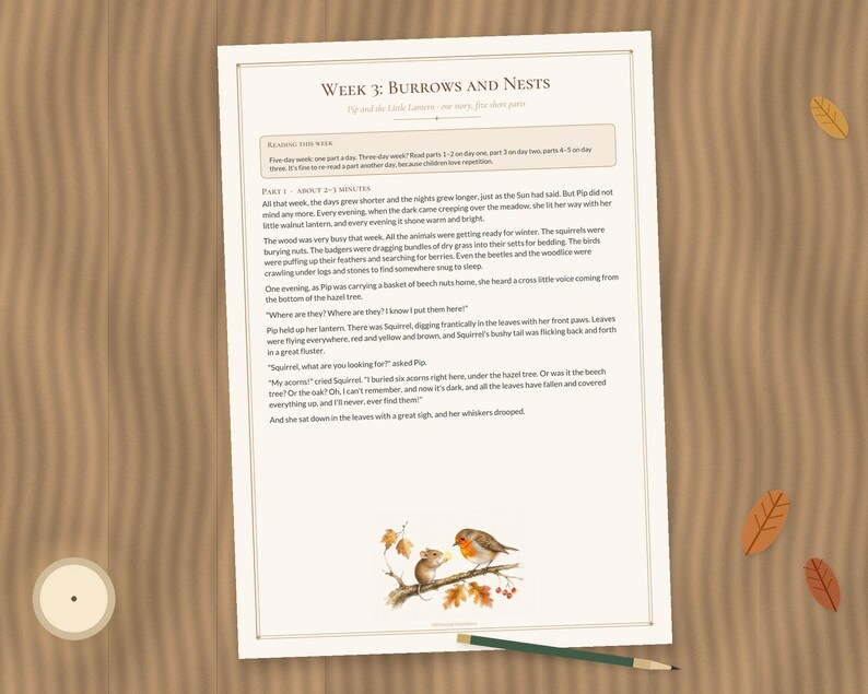 Waldorf Preschool Curriculum November, Martinmas Lantern Story, Gentle Homeschool Ages 3-5 PDF afbeelding 9