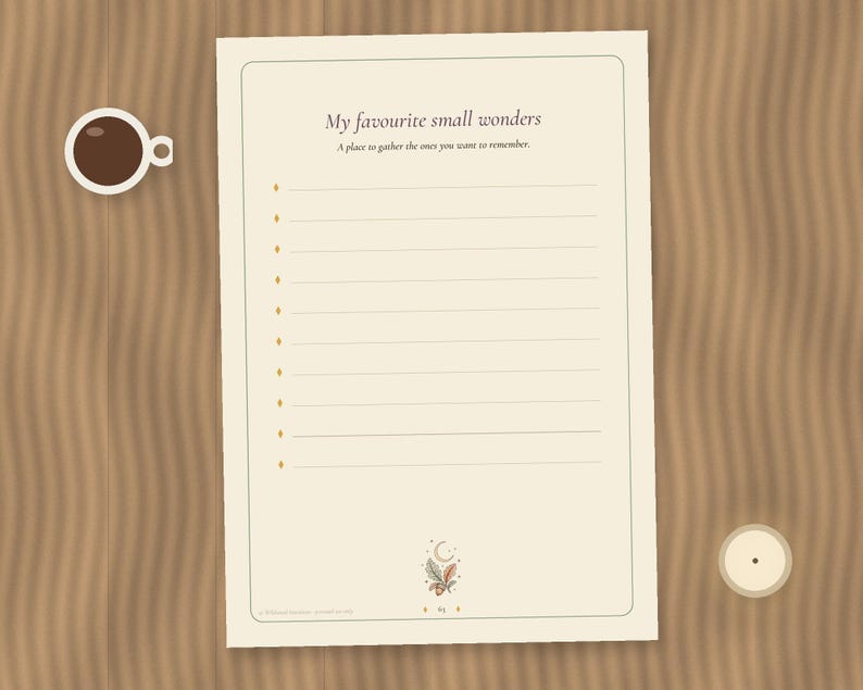 Small Wonders 30-Day Journal, Mindfulness Prompts for Mums, Cottagecore Self Care (Digital Download) image 10