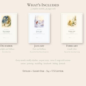 Waldorf Preschool Curriculum Winter Bundle, December January February, Homeschool Ages 3-5 PDF image 3