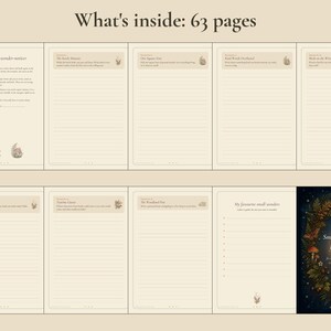Printbaar dagboek 'Small Wonders', 60 mindfulness-oefeningen voor moeders, 'Cottagecore Slow Living' dankbaarheidsdagboek, A4 & US Letter PDF afbeelding 2