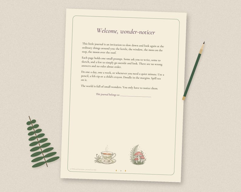 Small Wonders 30-Day Journal, Mindfulness Prompts for Mums, Cottagecore Self Care (Digital Download) image 7