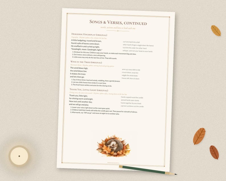Waldorf Preschool Curriculum November, Martinmas Lantern Story, Gentle Homeschool Ages 3-5 PDF afbeelding 8