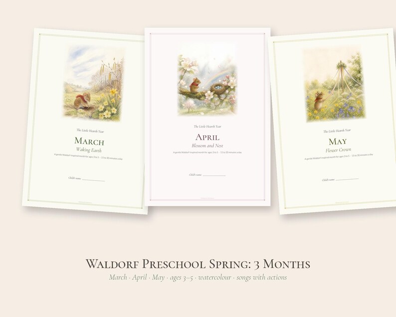Waldorf kleutercurriculum voorjaarspakket, maart, april, mei, thuisonderwijs, 3-5 jaar (PDF) afbeelding 2