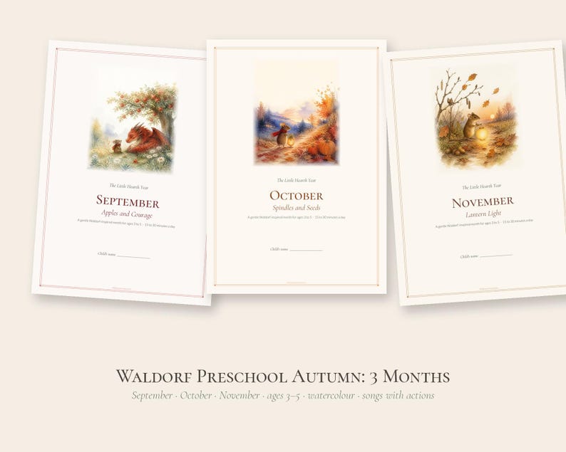 Waldorf Preschool Curriculum Autumn Bundle, September October November, Homeschool Ages 3-5 PDF image 2