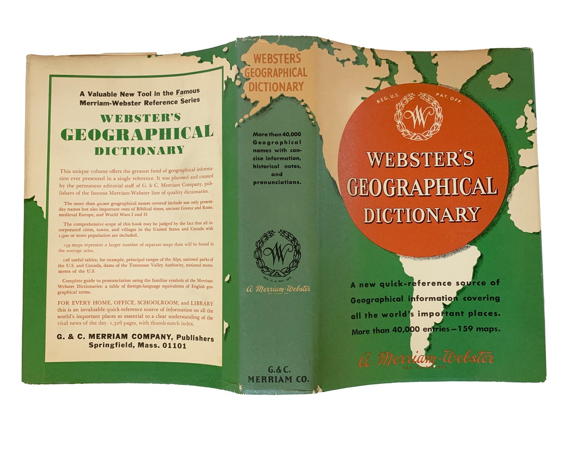 ster's Geographical Dictionary A Dictionary of Names Etsy