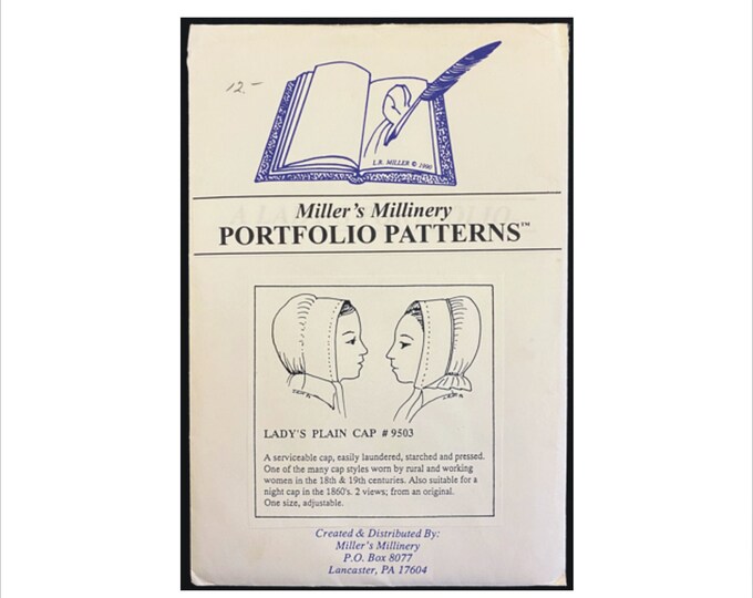 Uncut 90s Size S L Late 18th Early 19th Century Embroidered Cap A Ladys ...