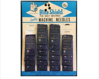 Blue Shield Sewing Machine Needle Display No. 1/2, 1, 1 1/2 Japan Great Southern Corporation
