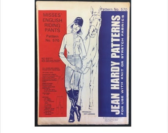 1970 Anca Taglia 32 – 42 Misses Pantaloni da Equitazione Inglese Jean Hardy 570 Modello di Cucito Vintage Jodhpurs Calzoni Hunt Seat