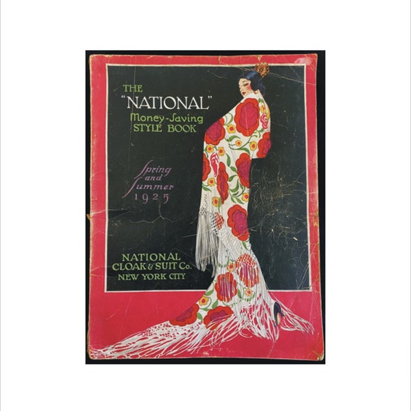 1925 Spring and Summer Style Book National Cloak & Suit Co. Clothing Catalog 1920s Fashions Fabric Men Women Children Vintage Not Copy