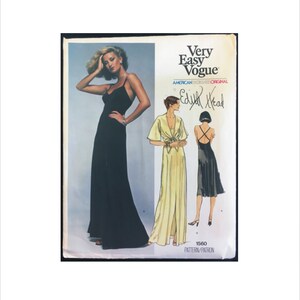1970年代 サイズ8 バスト31 1/2 エディスヘッドドレスジャケット Vogue 1560 ヴィンテージ縫製パターン アメリカ人デザイナー オリジナル 特別な機会のイブニングガウン
