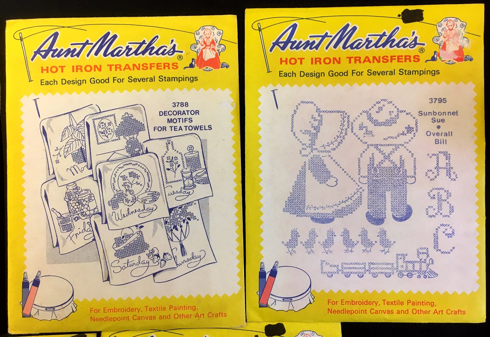 Uncut Lot of 7 Aunt Marthas Hot Iron Vintage Embroidery Paint - Etsy