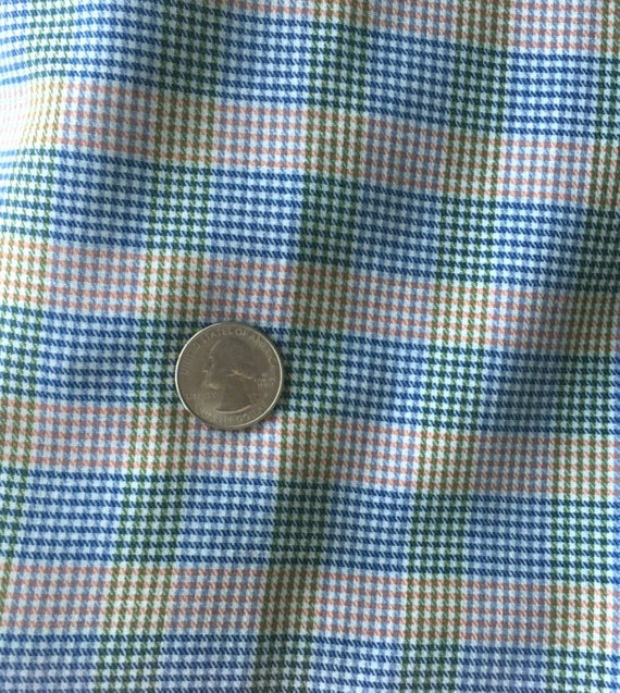 1950s Size 18 Bust 40 Glen Plaid Handmade Cotton Dress Cape