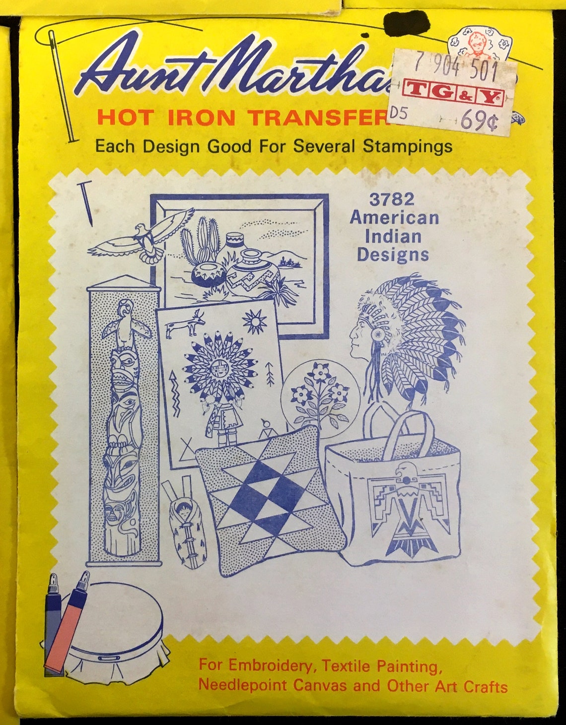 Uncut Lot of 7 Aunt Marthas Hot Iron Vintage Embroidery Paint - Etsy