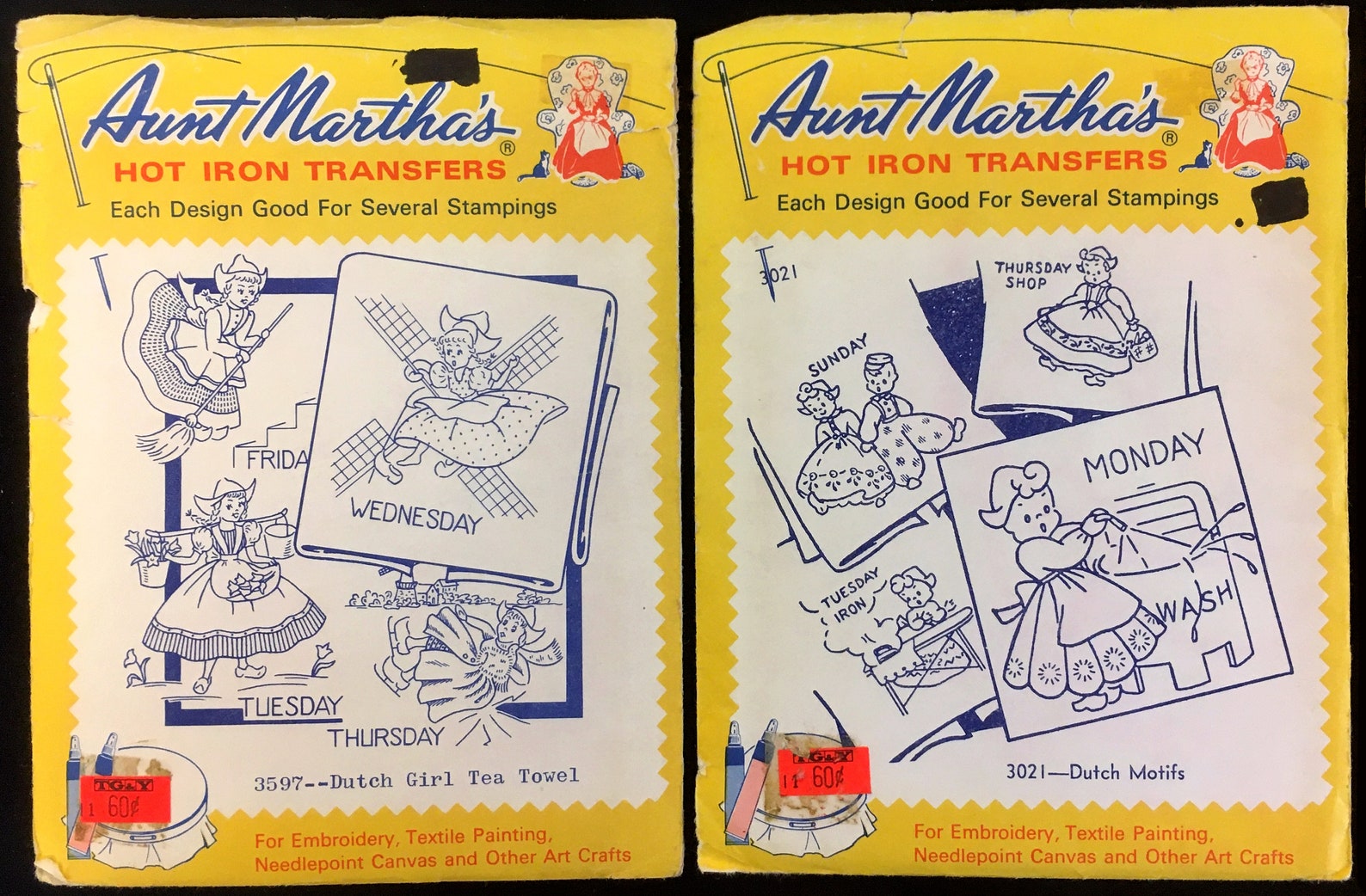 Uncut Lot of 7 Aunt Marthas Hot Iron Vintage Embroidery Paint - Etsy