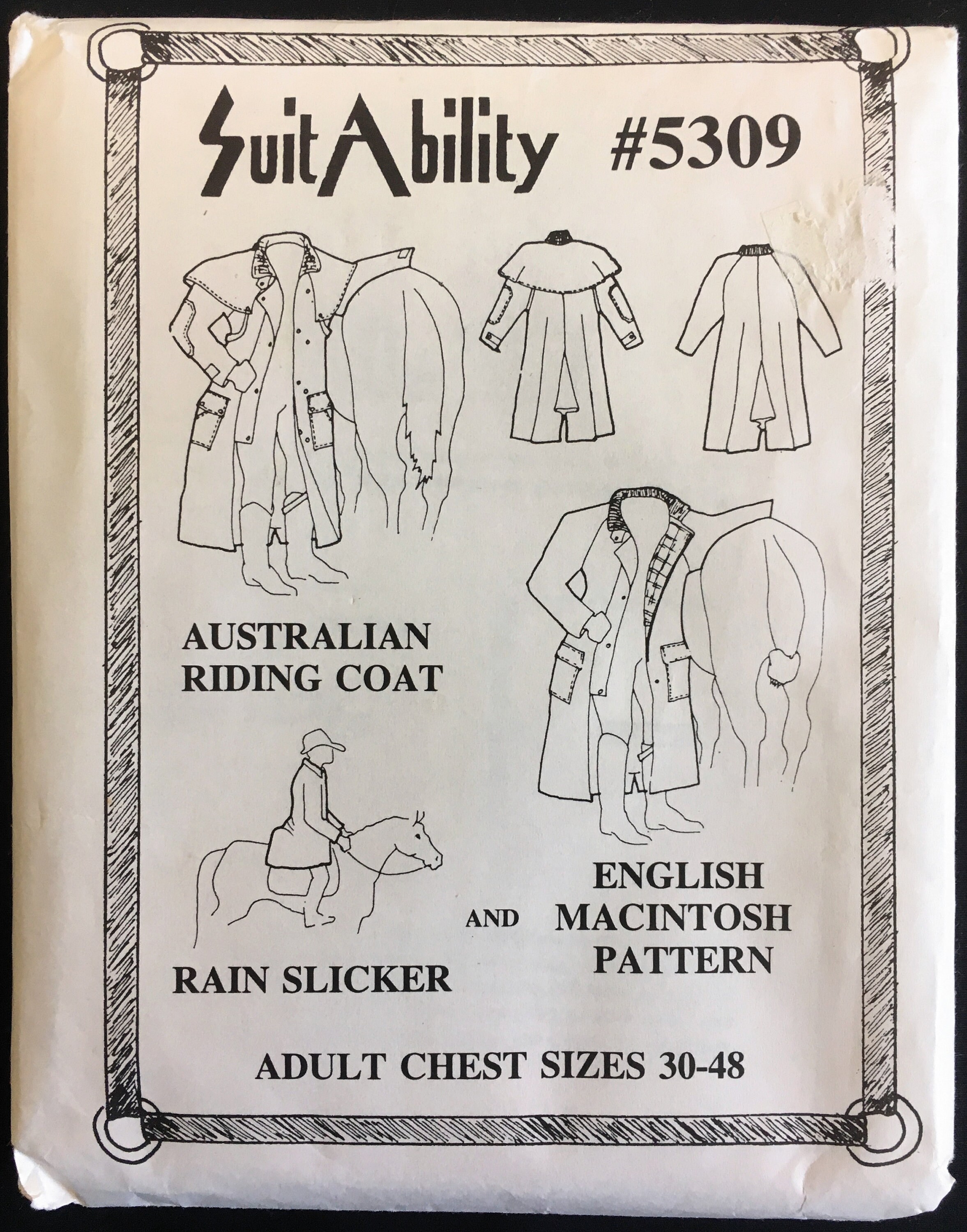 Uncut 1990s Chest Size 30 – 48 Australian Drover or Riding Coat ...