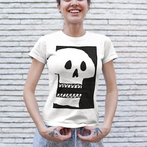 Big Skull T-Shirt, Hand Drawn Print