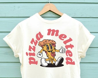 Pizza Melted Pizza Tshirt, Pizza Shirt In Two Colours