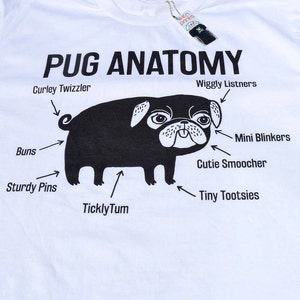 The Pug Anatomy Pug Tshirt Is Here Based On The Latest Scientific Research Very Soft And Available In Three Colours. The Perfect Pug Shirt image 6