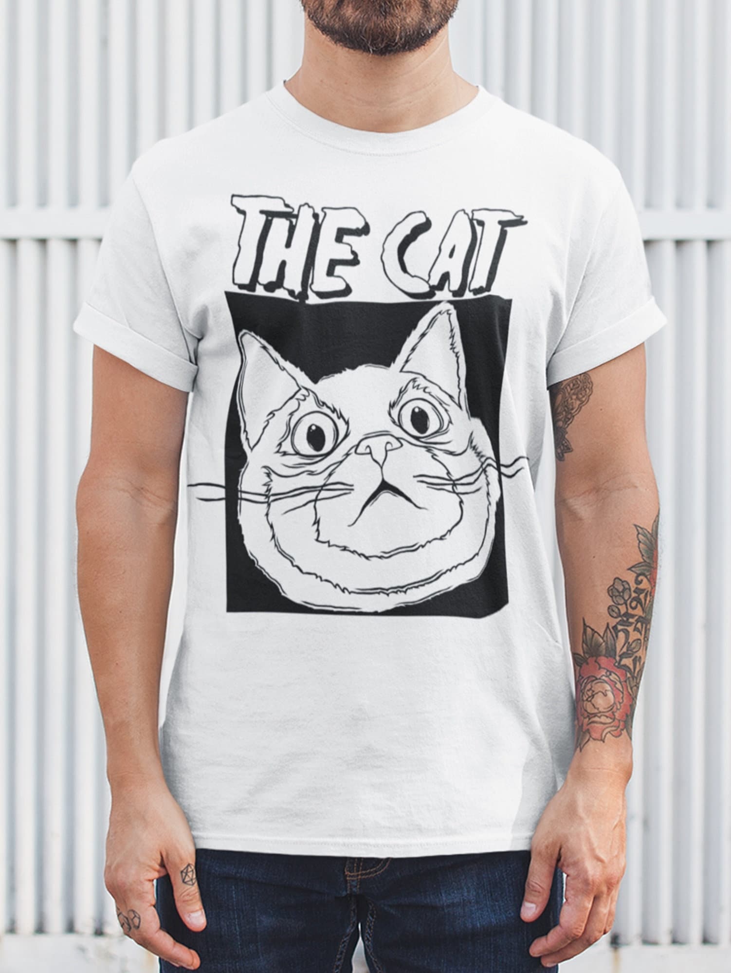 The Cat Men's Cat Graphic T-shirt, Cat Print Shirt - Etsy