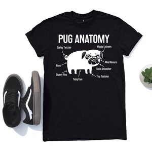 The Pug Anatomy Pug Tshirt Is Here Based On The Latest Scientific Research Very Soft And Available In Three Colours. The Perfect Pug Shirt image 7