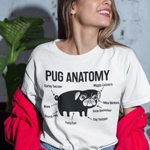 The Pug Anatomy Pug Tshirt Is Here Based On The Latest Scientific Research Very Soft And Available In Three Colours. The Perfect Pug Shirt image 4