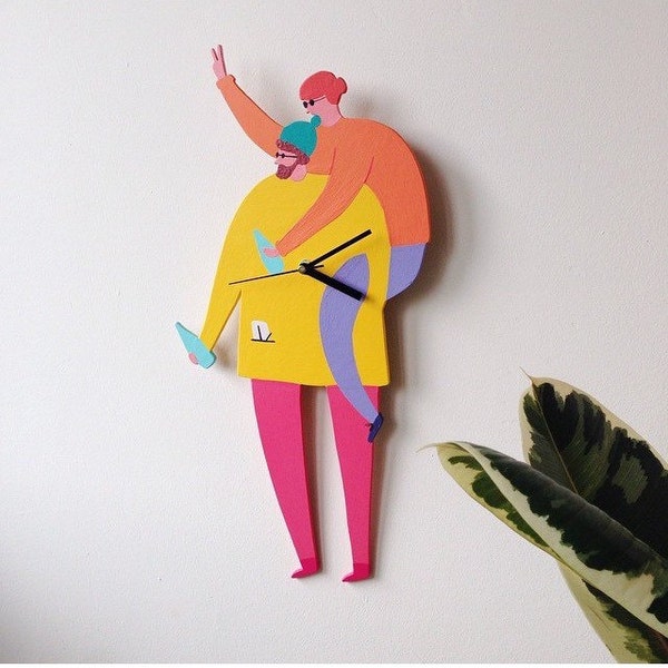 Reloj de retrato personalizado / colgante de pared