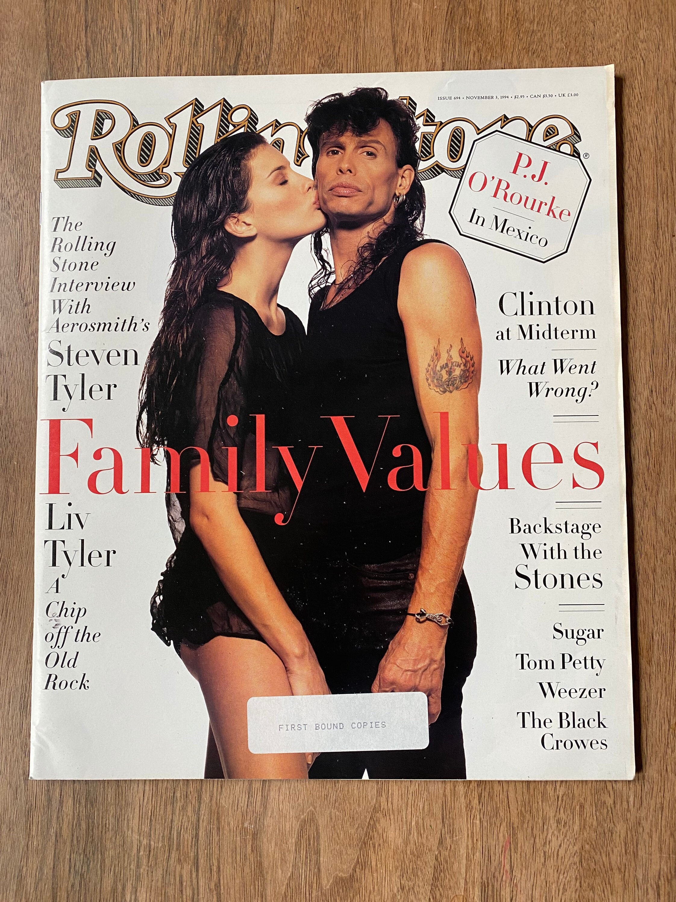Steven Tyler & Liv Tyler Rolling Stone First Bound Unread 1994 Etsy