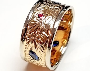 Custom Family Crest Ring – Handmade Gold and Silver Signet