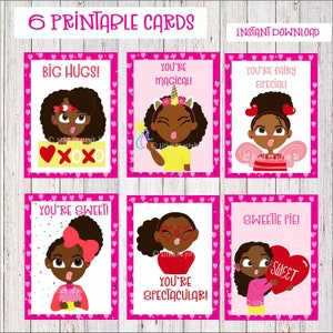 African American Valentine'S Kids Cards Printable Valentine'S Day Card ...