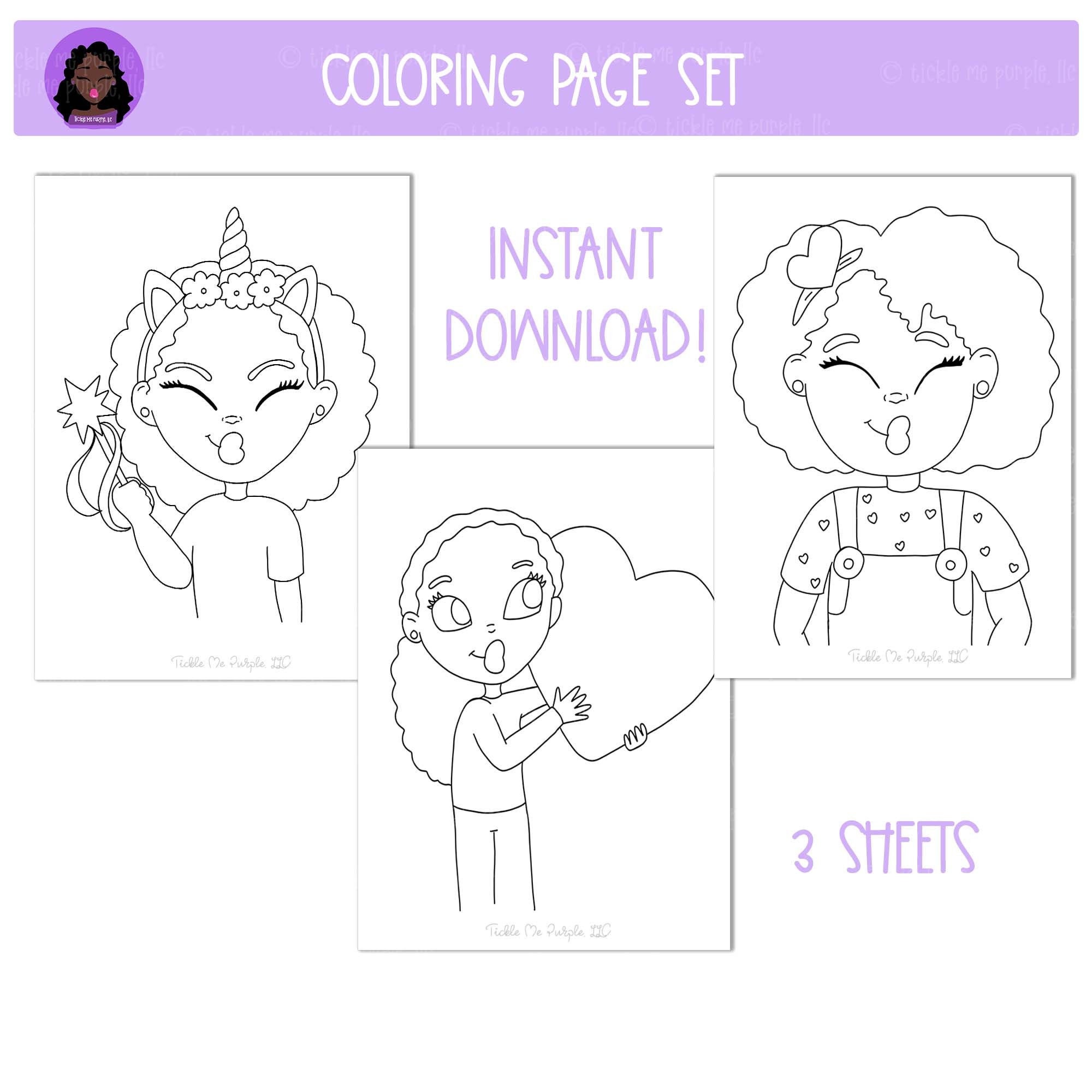 African American Coloring Sheets Coloring Sheets For Kids Etsy