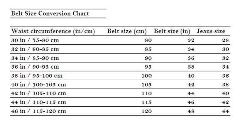 size 90 belt conversion