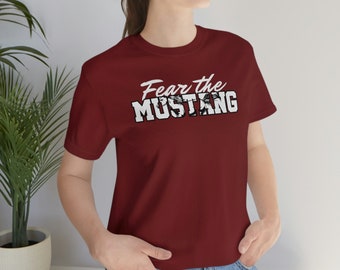 Fear the Mustang - Spirit Wear - Unisex Jersey Short Sleeve Tee