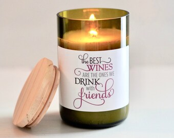 Candle/Scented Soy Wax Candles/Home Decor/Candles/Fragrance Candles/Home Decor/Best Wine with Friends Candle