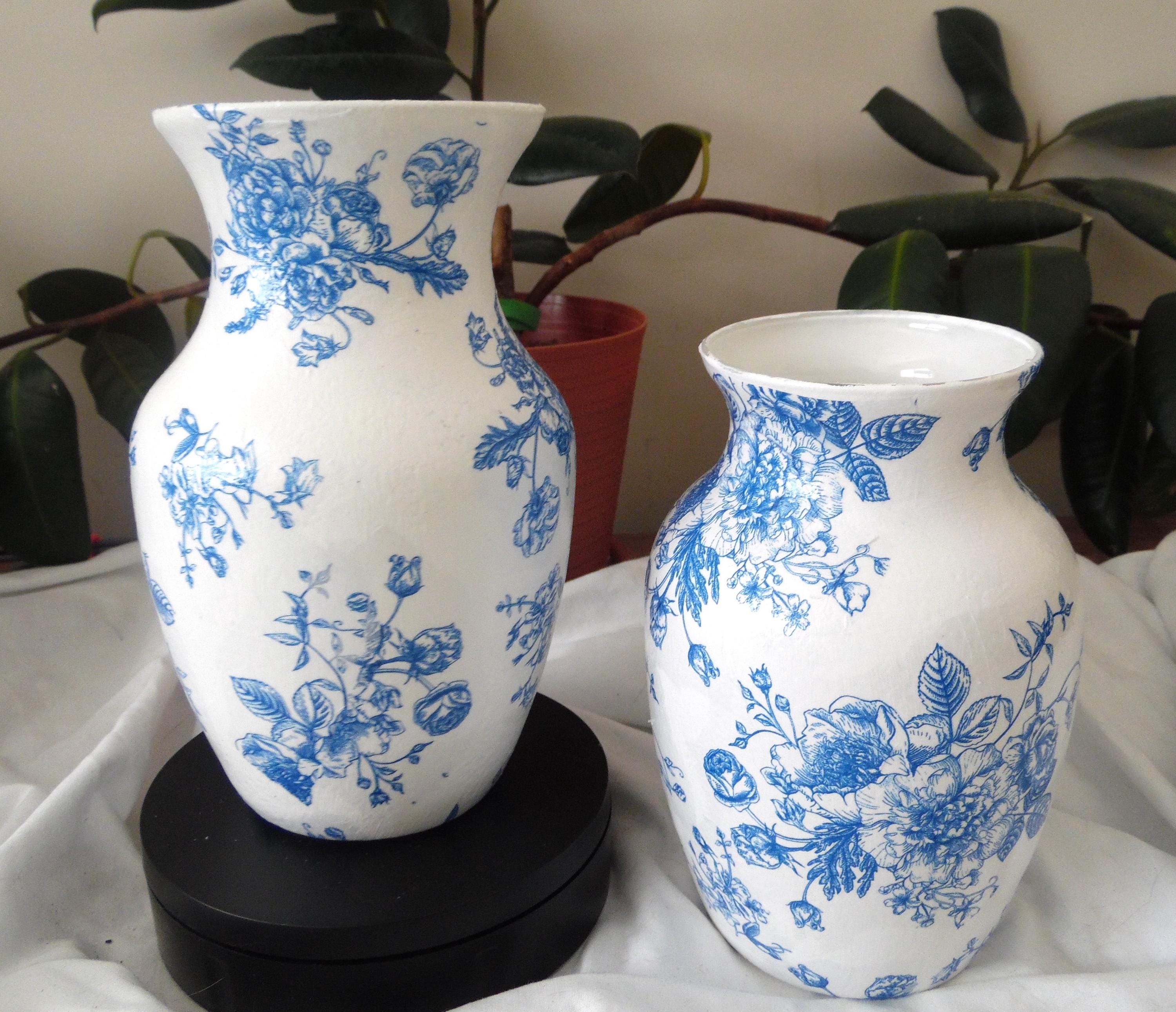 French Country Blue Vase - Etsy