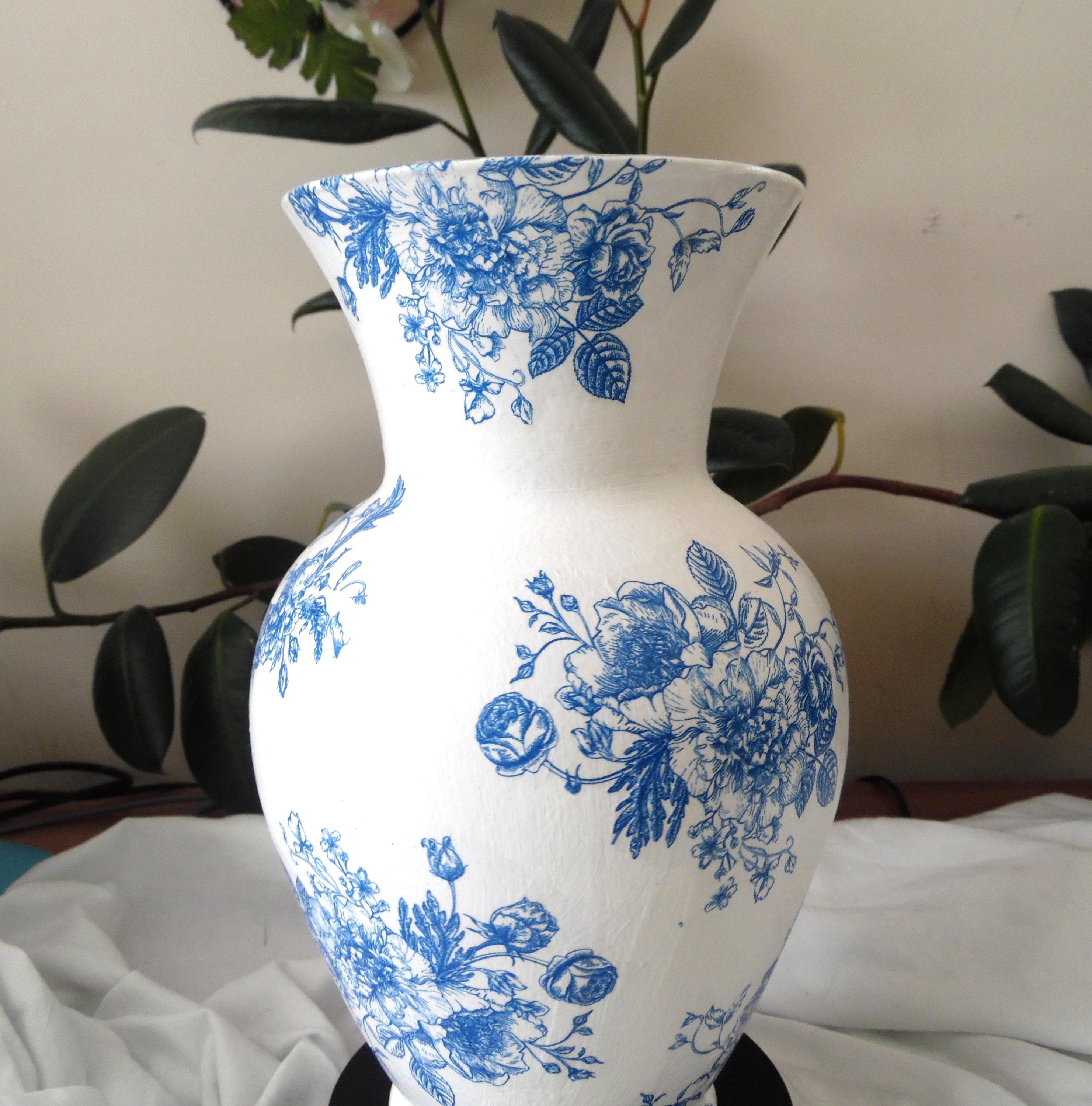 French Country Blue Vase - Etsy