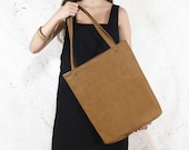 Vegan leather tote bag - shopper bag, market bag, big tote bag, fall fashion